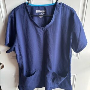 Grey's Anatomy Navy Active Scrub Top